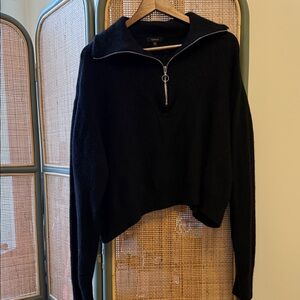 Quince Black Turtleneck Sweater